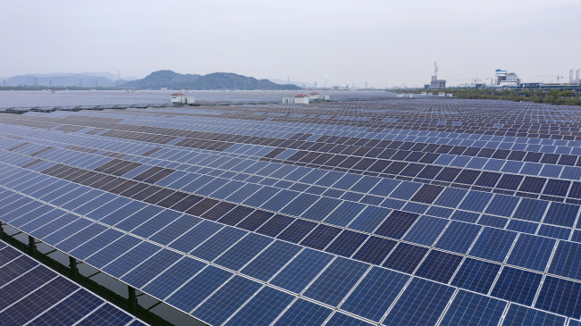 Panele fotovoltaike në Zhejiang të Kinës Lindore