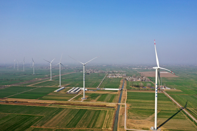 Prodhim i elektrikut me energji të erës në Anhui të Kinës Qendrore