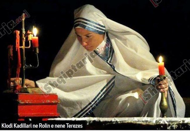 Klodi në rolin e Nënë Terezës (Shqiptarja/com