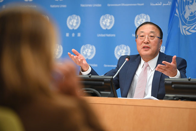 Përfaqësuesi i përhershëm i Kinës në Kombet e Bashkuara, Zhang Jun(Foto:VCG)