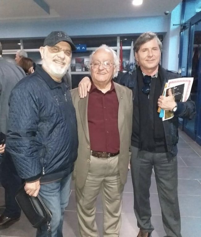 Albert Zholi me aktoret Luftar Paja dhe Koco Devole (Facebook)