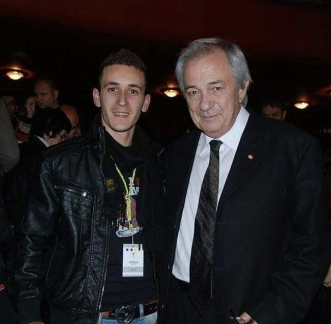 Denardo Neziri me aktorin italian Romeo Girone (Foto persoanle)