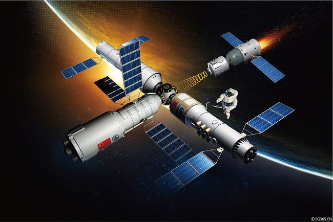 Stacioni hapësinor i Kinës Tiangong pas përurimit(Foto:VCG)