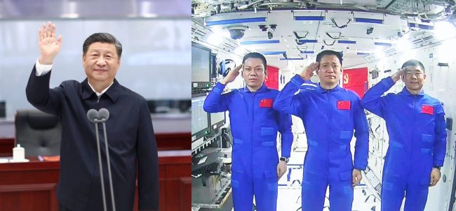 23. června 2021 navštívil čínský prezident Xi Jinping Pekingské centrum pro kontrolu vesmírných letů. Vedl srdečný rozhovor s Nie Haishengem, Liu Bomingem (Liou Po-ming) a Tang Hongboem (Tchang Chung-po), astronauty kosmické lodě Shenzhou 12, kteří byli na misi v hlavním modulu Tianhe (Tchien-che).