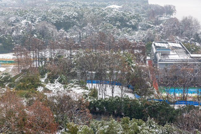 Paysage de neige à Wuhan, dans la province chinoise du Hubei (centre).(Photo/VCG)