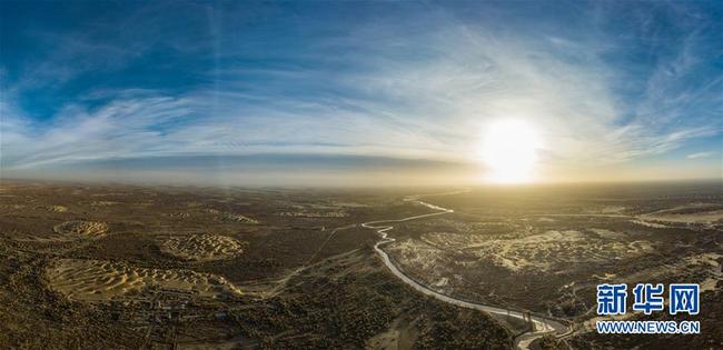 Euphrat-Pappeln entlang des Fluss