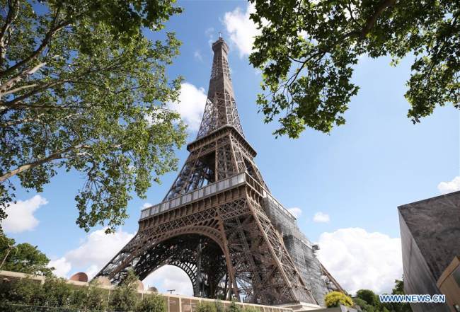 Ο πύργος του Άιφελ στο Παρίσι, 18 Ιουνίου 2020.