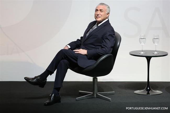 Foto de arquivo do presidente da República Federativa do Brasil, Michel Temer. (Fonte: Xinhua)