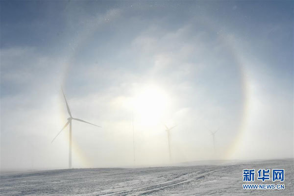 Peisaje de iarnă din Stepa Xilin Gol