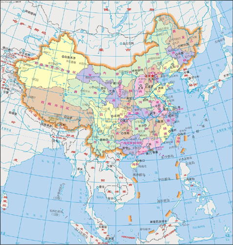 Površina kineske teritorije
